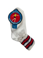 vintage PLUSH terry turn cuff action sport socks girls size 6-8.5 deadstock NWT