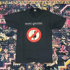 Vintage Pearce Amplifiers  Mens T-Shirt Black Medium Screen Stars Best