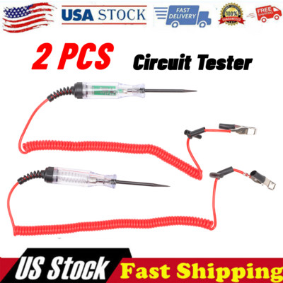 2x Digital Electric Voltage Circuit Tester Automotive Test Light Car Truck 6-24V