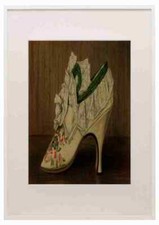 Ladies old fashioned shoes 1885 3 A3 A4 Framed Print Picture