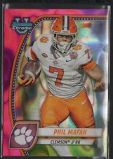 2024 Bowman University Chrome #144 Phil Mafah Pink Lava Refractor