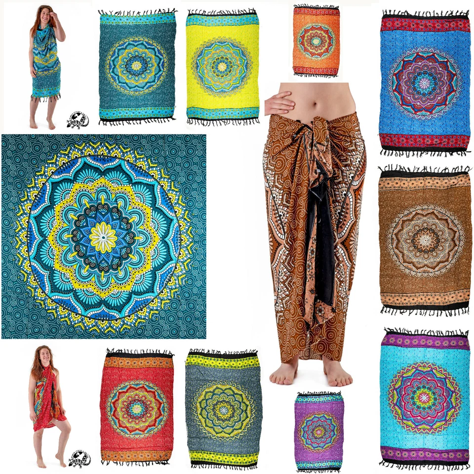 Sarong + GRATIS SARONGSCHNALLE über 300 Designs im Shop Pareo Lungi Wickeltuch