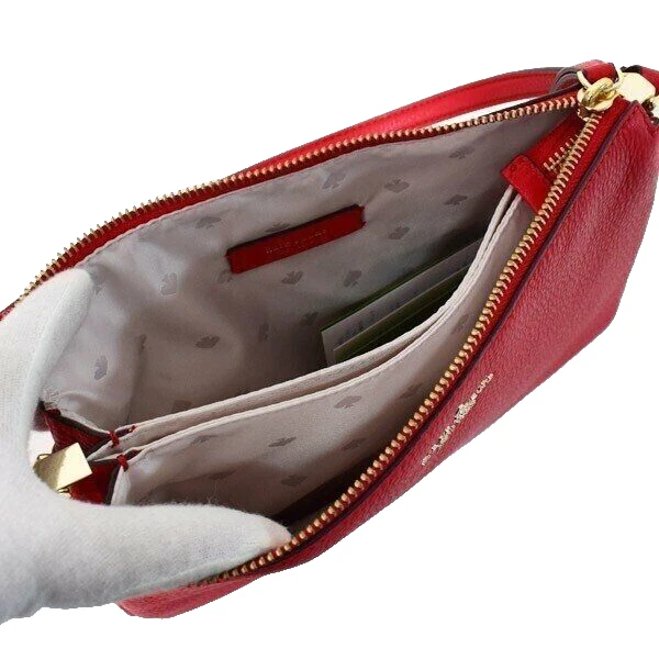Borsa a tracolla Kate Spade Jackson Triple Gusset Stoplight (rosso) in pelle nuova con etichette