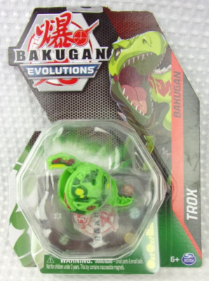 Bakugan Evolutions - TROX Green Dinosaur - Pop-Open Baku-Action Figure NEW