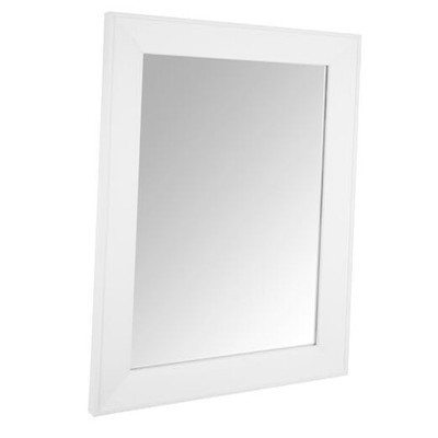 Ruomeng Rectangular Wall Mirror 12'' x 16'' Beveled Framed 16''L x 12''W White