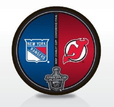2012 NEW YORK RANGERS vs NEW JERSEY DEVILS PLAYOFFS 3rd Rnd PUCK - Main Image