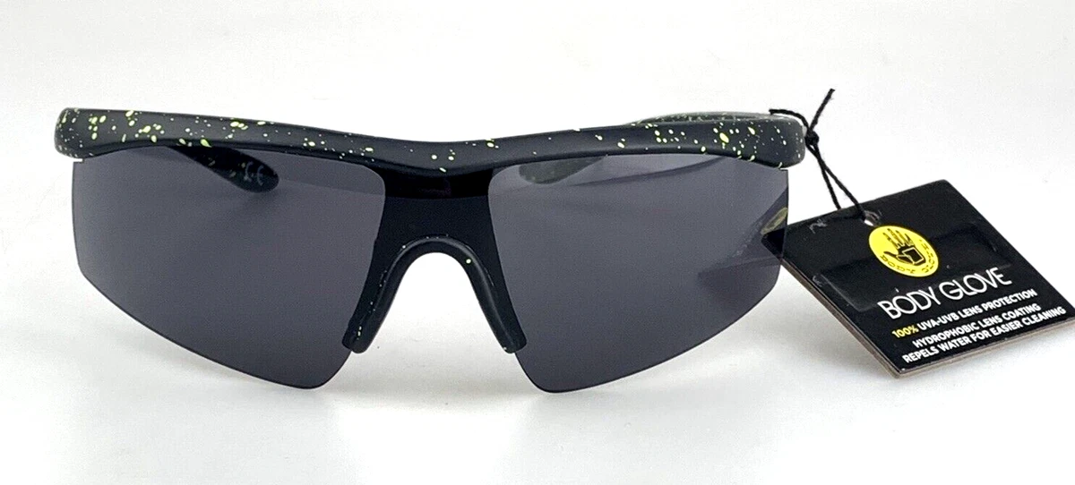 Body Glove Sunglasses mod. SR1021 BGPC 2203 Black Green Wrap Half Rim New