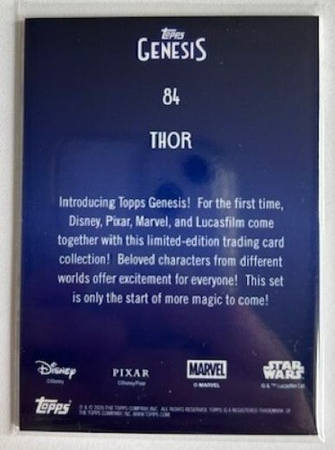 2025 Topps Disney Genesis #84 Thor Blue Foil 8/75 Marvel - Picture 2 of 2