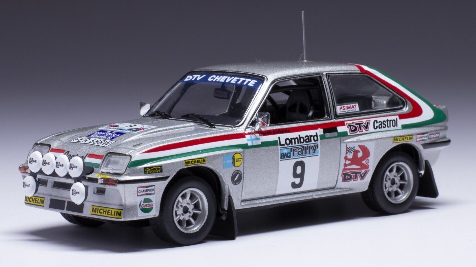 Modellino auto scala 1:43 VAUXHALL CHEVETTE 2300 HSR RAC RALLY modellismo col...