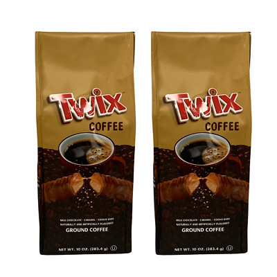 2 Pack - Twix Milk Chocolate Caramel Cookie Bar Flavored Ground Coffee - 10 oz