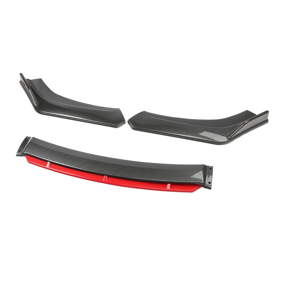 For Mitsubishi Lancer 2010-21 JDM Style Carbon Front Bumper Lip Body Kit Spoiler - Image 4 of 4