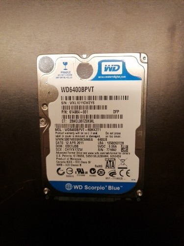 WD Scorpio Blue WD6400BPVT 640GB SATA 5400rpm 2,5" Festplatte HDD Hard Disk