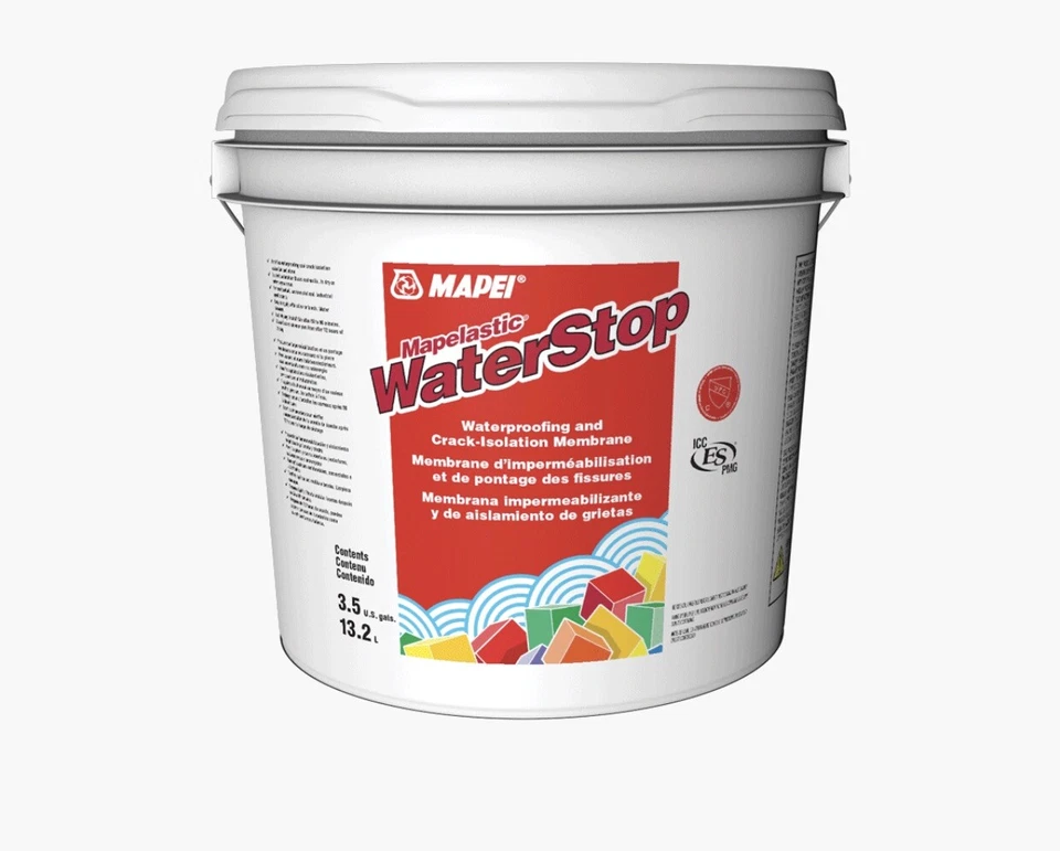 Membrana líquida impermeabilizante Mapei Waterstop como “Red Guard” Foto 2 de 3