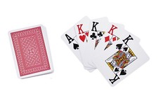 Large Number Playing Cards - Easy to See for Weak Vision - Poker Games etc (Red)