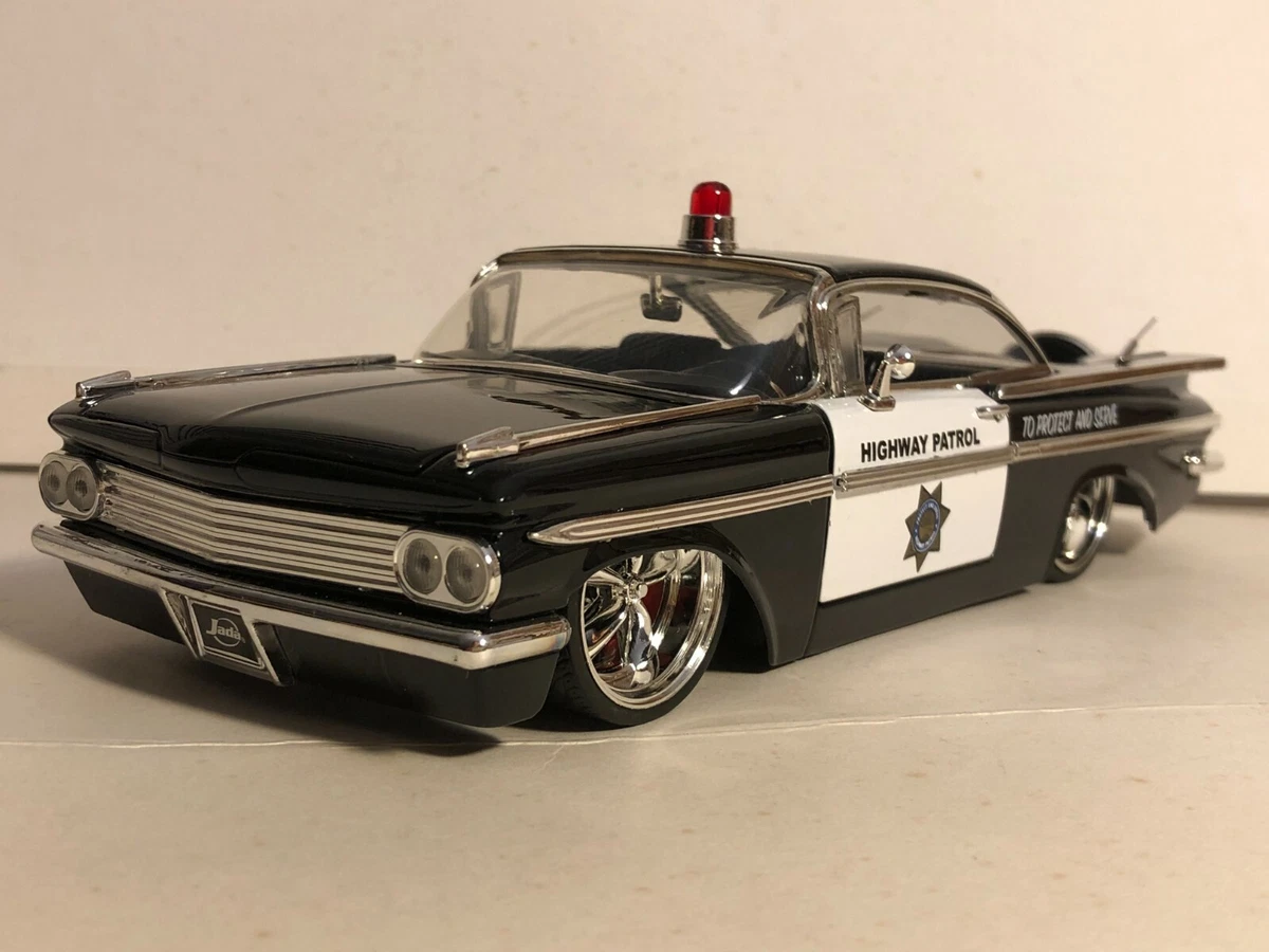 JADA HEAT 1959 CHEVY IMPALA 1:24 HIGHWAY PATROL POLICE DIECAST MODEL NEW NO  BOX