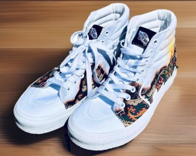 VANS SK8-HI Bolt Big Reveal White Size 9 Mens Canvas Skate  display picture 3