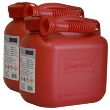 2x Kraftstoffkanister rot 5L Benzinkanister 5 Liter UN Kanister Ersatzkanister
