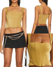 Free People We are HAH Revolve NWT Knock Out Top Corset Shroom Size M