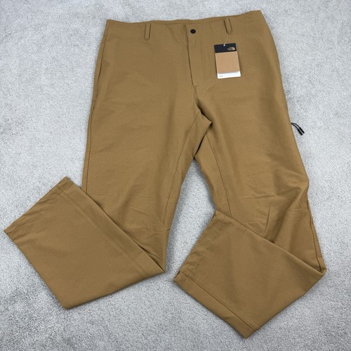 The North Face Men's Solo Pants Utility Brown Nylon Stretch UPF 40+ 36x33 - Picture 2 of 12