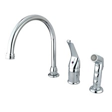 Kingston Brass KB82 Chatham 1.8 GPM Widespread Kitchen Faucet - - Chrome