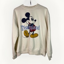 Disney L Ivory Original Mickey Mouse Disneyland Long Sleeve Pullover Sweatshirt