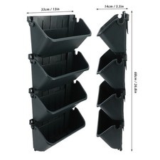 Vertical Garden Wall Planter 4 Pots Wall Mounted Hanging Planter For Flowers