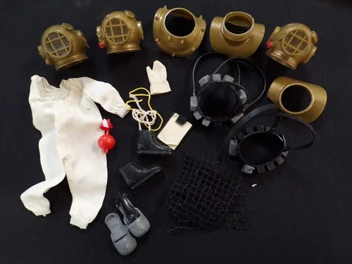 DEEP SEA DIVER SET VINTAGE 1960'S GI JOE 12" FIGURE ACCESSORIES HASBRO