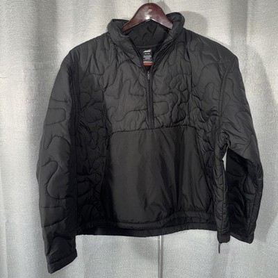 Avia Black Quilted Ladies Jacket. Size XXL (20) Zipper Pockets Clinch Waist