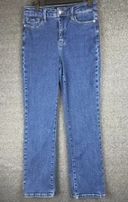 Judy Blue Straight Jeans Womens 3/26 Blue Denim Mid Rise