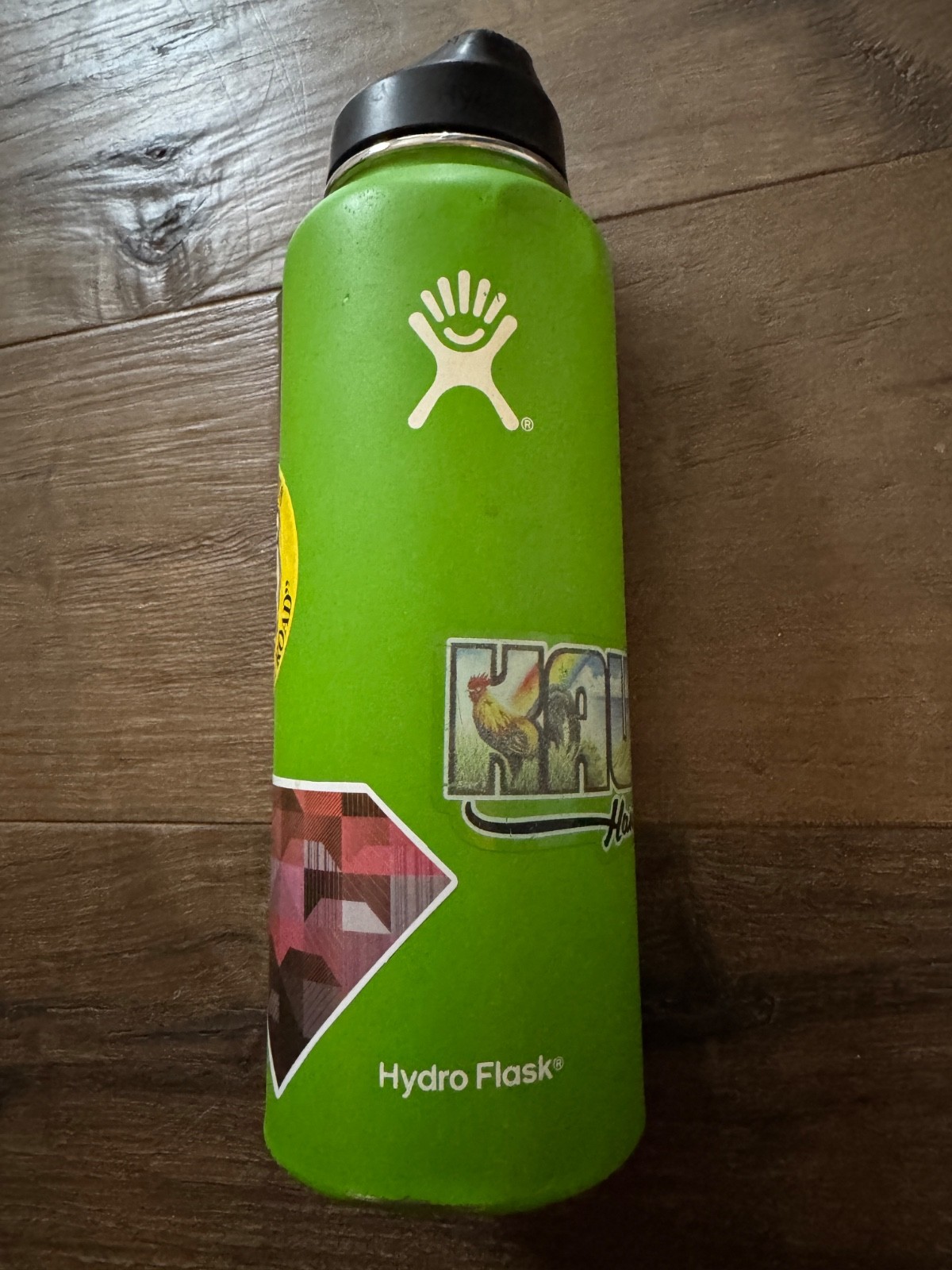 With Straw Flip Lid Green W/stickers