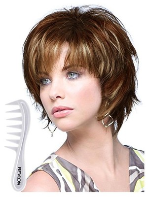 Noriko Sky Synthetic Wig by Rene of Paris and Wig Lift Comb - Chocolate Swirl...