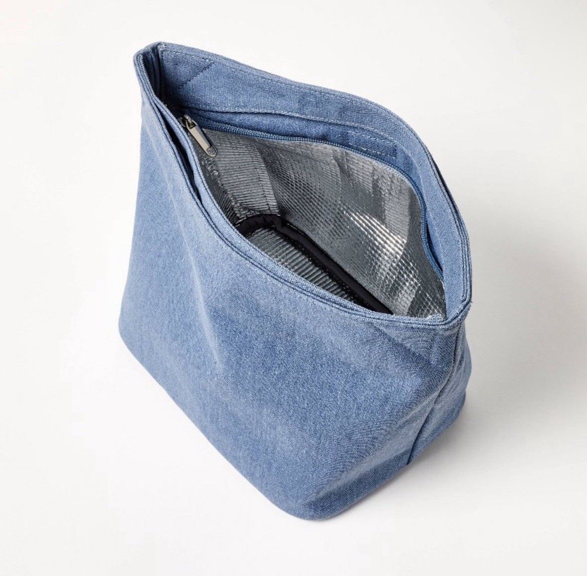 Figmint Terracotta Cotton Shell Insulated Liner Zippered Lunch Tote Bag-2 colors