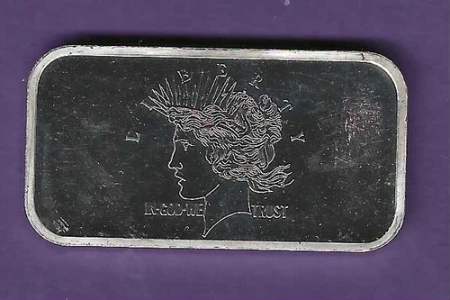 PEACE DOLLAR  .999 SILVER ART BAR