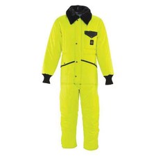 REFRIGIWEAR 0344RHVLLARL2 Hi Vis Iron-Tuff Hi-Vis Coverall, Nylon, 11.25 oz