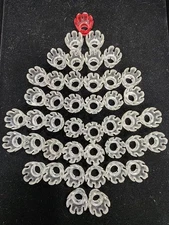 Vintage Flower Tulip Christmas Light Reflectors - 43pcs