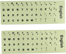 2 Pcs Universal English Keyboard Stickers, Glow in the Dark English Letter Keybo