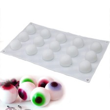 3D Ice Ball Eyeball Chocolate Bath Bomb Round Soap Candy 1inch Maker Mold Sil...