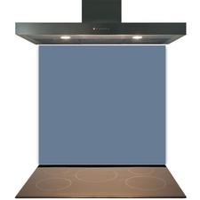 Pigeon Blue Glass Splashback for Kitchen Toughened Heat Resistant Cooker Tile