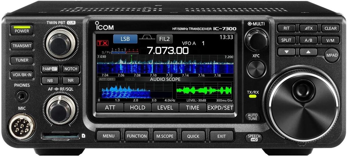 ICOM IC-7300 HF 1.9-50MHz AM FM CW RTTY SSB 100W Ham