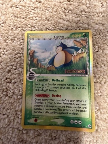 New Listing2006 Pokemon EX Dragon Frontiers Snorlax Delta Species Reverse #10/101 Mint