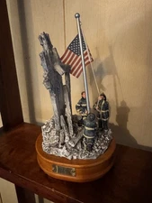 Vanmark Red Hats Courage Image Of Hope 9/11 Heroes Musical Box Figure Spangled