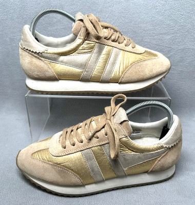 Gola 9 Sneakers Boston 78 Metallic CLB109 Womens Gold Suede Lifestyle Shoe EU40