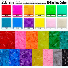 R-Series Color 2.6mm Fuse Beads 1000 Pack for Pegboards Fuse Melt Bead Packs