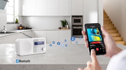 SHARP DR-P420(WH) Tokyo Portable Digital Radio with Bluetooth 5.0 Snowy White - Picture 2 of 8