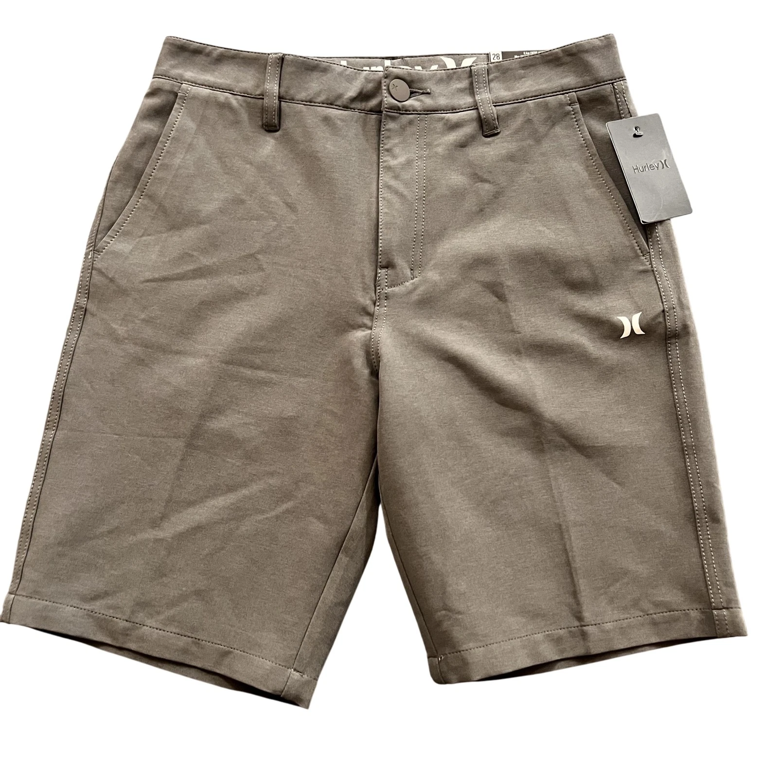 Hurley Shorts Mens 28 Gray Hybrid Walk Shorts 4-Way Stretch Casual New Tags