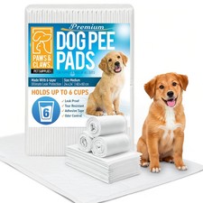 Paws & Claws Premium Disposable Dog & Puppy Pee Pads &ndash; Medium 24"x24", 50 Count