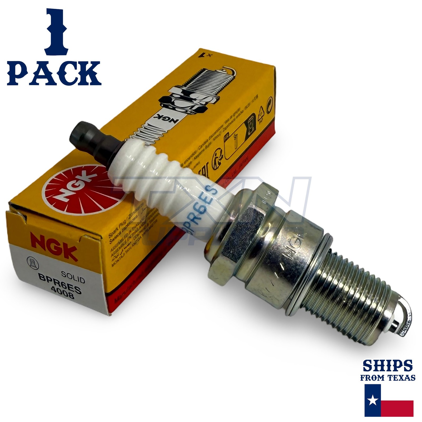 1 Pack NGK 4008 Spark Plugs BPR6ES SOLID
