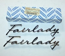 Datsun Roadster Scrept Fairlafy Emblem New Set Of 2 In Package 79810-14600 Datsun Roadster Scrept Fairlafy Emblem New Set Of 2 In Package 79810-14600