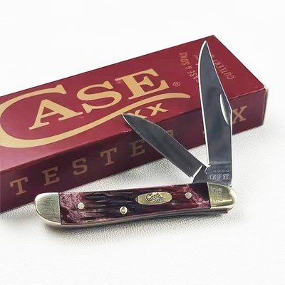 Case XX Knives Peanut 03693 Old Red Bone Handle Stainless Pocket Knife