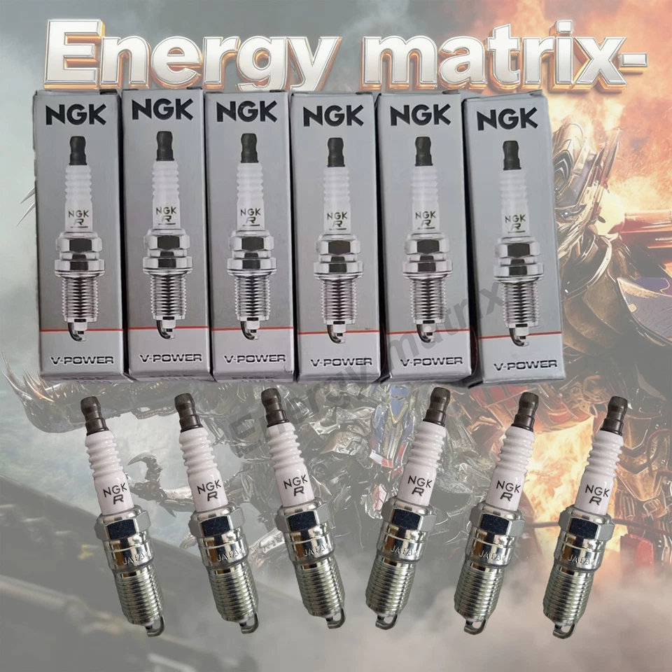 6 Pack NGK 3951 V-Power Spark Plugs for 1996-2004 Chevrolet S10 4.3L V6 Foto 3 de 3